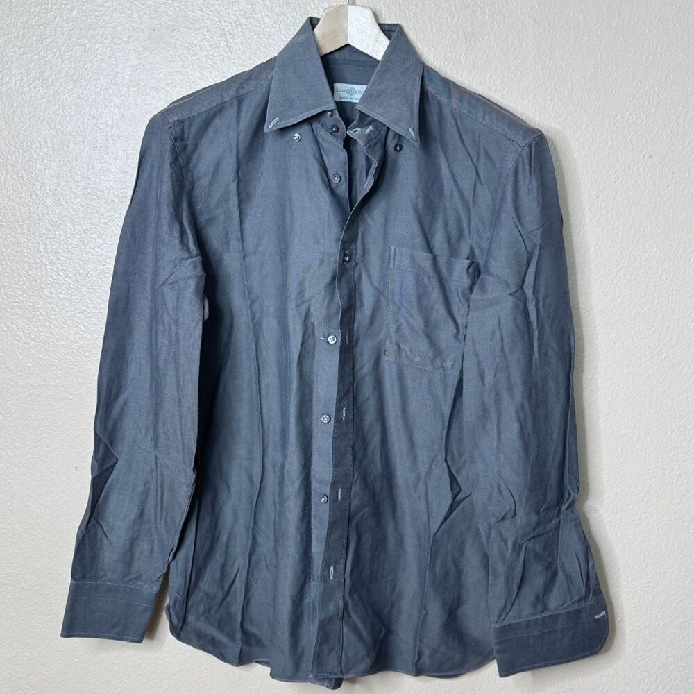 Luigi Borrelli Shirt Mens 16/41 Gray Button Down Long Sleeve Handmade Italy New